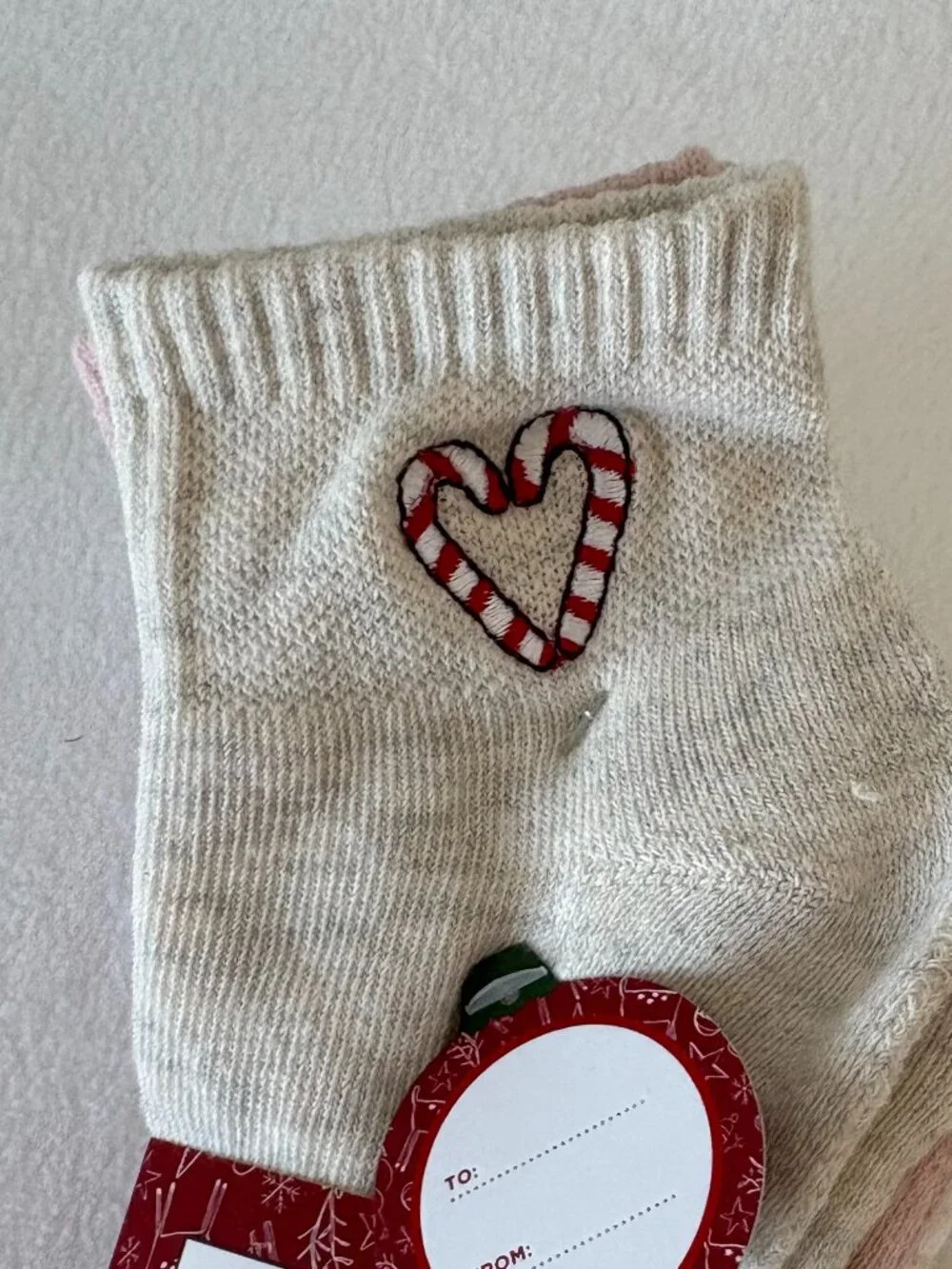 NWT - Rae Dunn 6 pr Women's Cushioned Quarter Socks - Holiday Collection